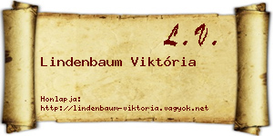 Lindenbaum Viktória névjegykártya
